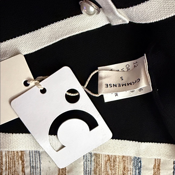 Elegant black & white faux button down dress - Picture 6 of 12